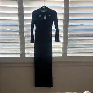 Elegant Black Long Sleeve Dress